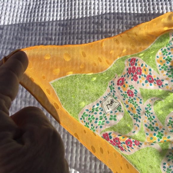 Vintage Yves Saint Laurent Silk Scarf - Picture 5 of 7